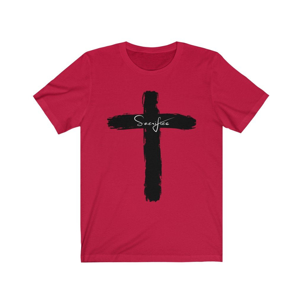 “Sacrifice” Red Jersey Short Sleeve Tee