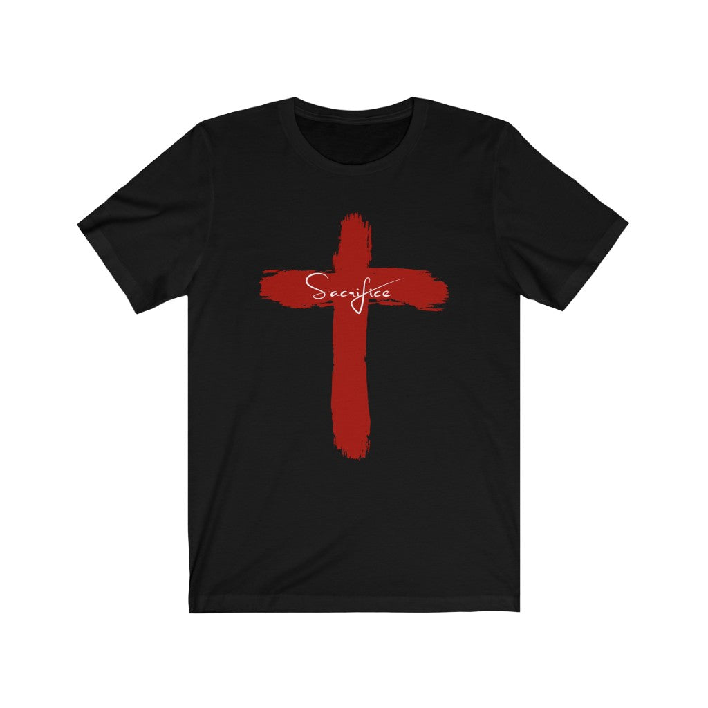 “Sacrifice” Black Jersey Short Sleeve Tee