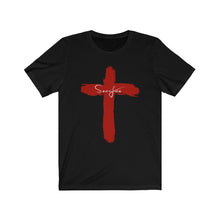 Load image into Gallery viewer, Men’s “Sacrifice” Black Jersey Short Sleeve Tee
